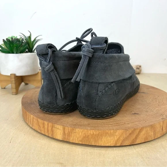 UGG | Black Suede Women's Woodlyn Moc Size 8 - Picture 7 of 16